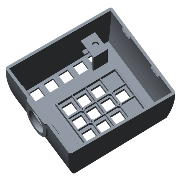Time Circuit Keypad · reverse CAD render